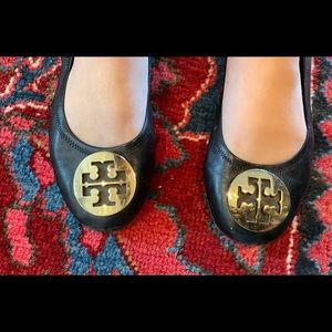 Tory Burch black Reva flats - size 10